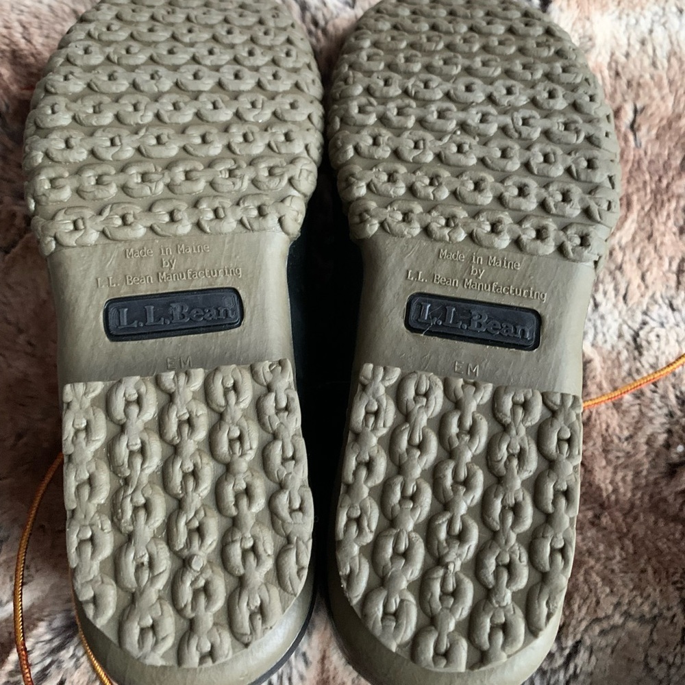 LL Bean Green Camo Quilted Nylon Ankle Boots Slip On Outdoor Hiking 8 - Picture 12 of 13